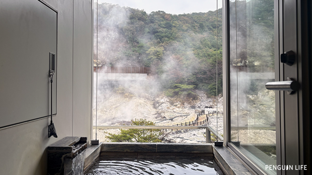 界 雲仙の客室露天風呂